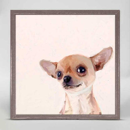 Best Friend - Chihuahua Close Up Mini Framed Canvas - GreenBox Art