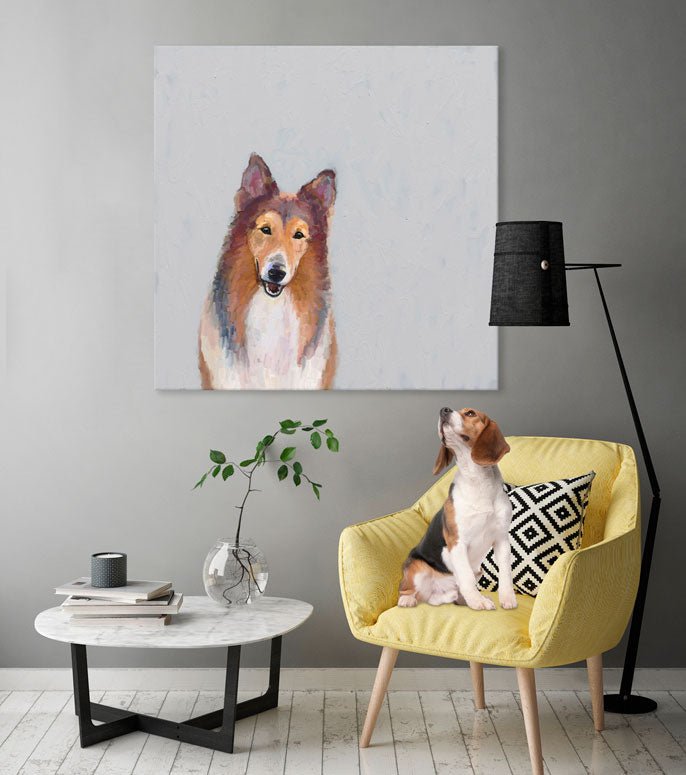 Best Friend - Collie Canvas Wall Art - GreenBox Art