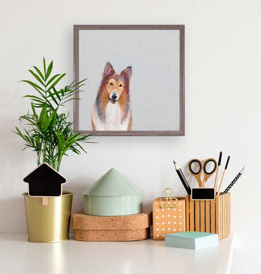 Best Friend - Collie Mini Framed Canvas - GreenBox Art