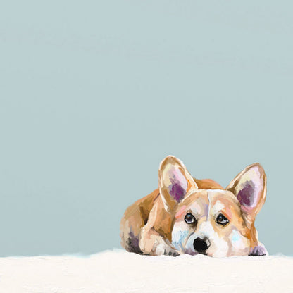 Best Friend - Contemplative Corgi Canvas Wall Art - GreenBox Art