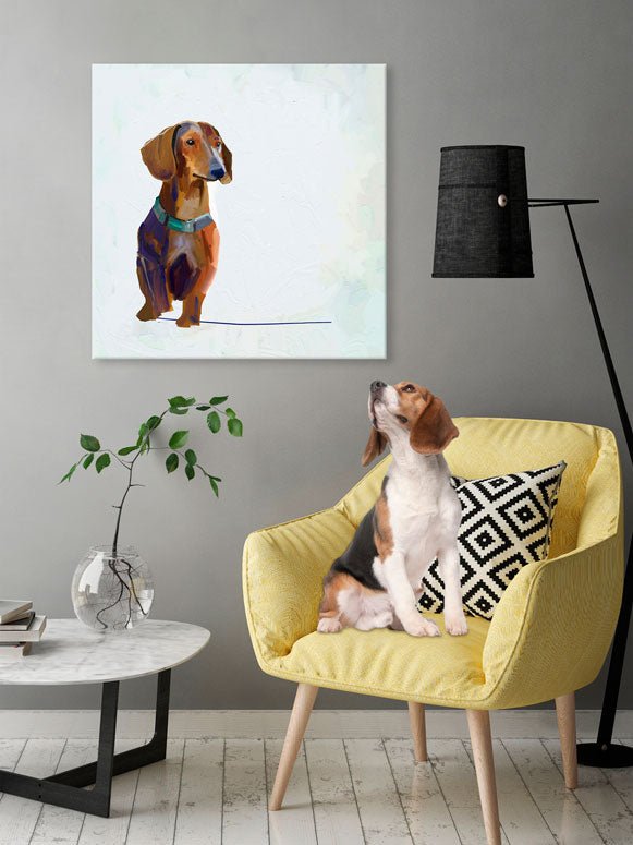 Best Friend - Dachshund Canvas Wall Art - GreenBox Art