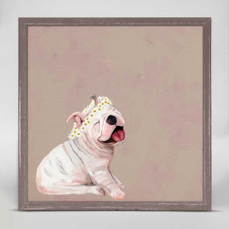 Best Friend - Daisy Pup Mini Framed Canvas - GreenBox Art