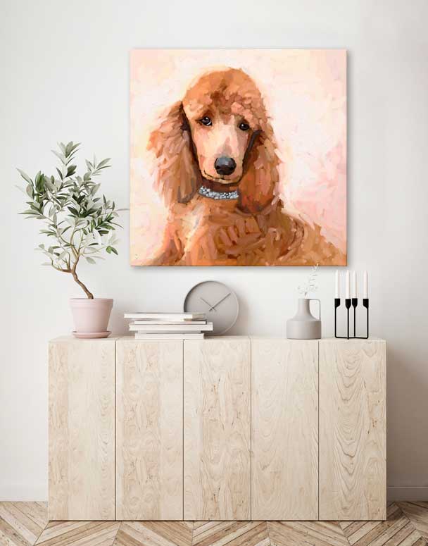 Best Friend - Fancy Apricot Poodle Canvas Wall Art - GreenBox Art