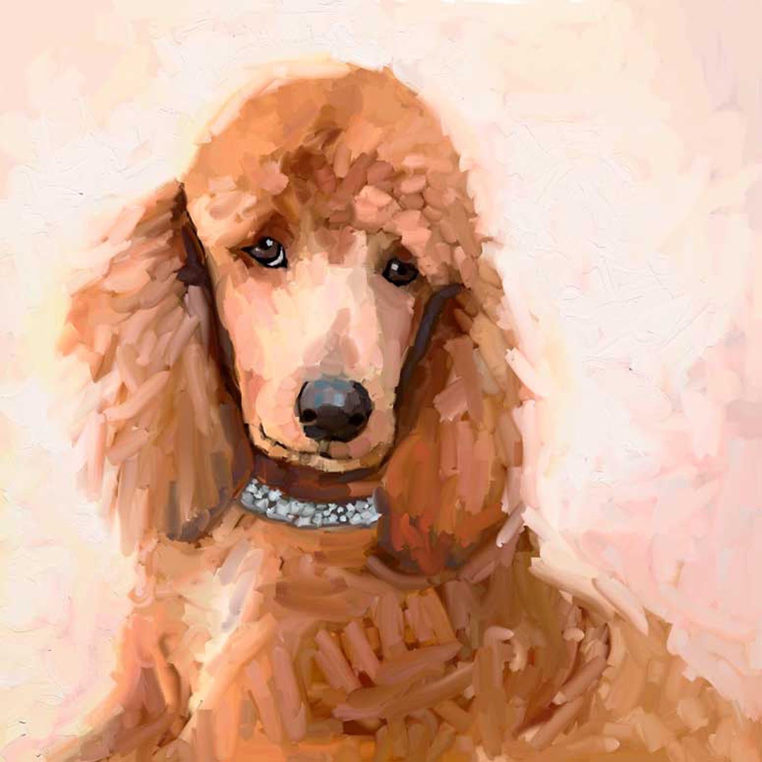 Best Friend - Fancy Apricot Poodle Canvas Wall Art - GreenBox Art