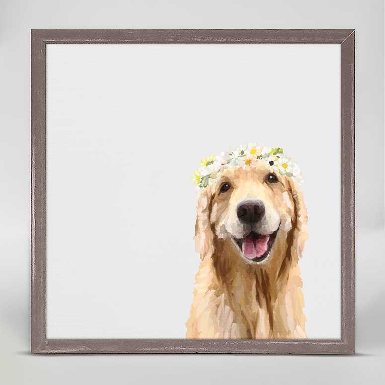 Best Friend - Flower Girl Mini Framed Canvas - GreenBox Art