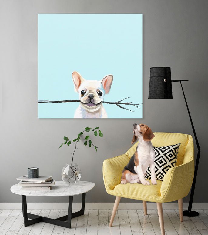 Best Friend - Frenchie Fetch Canvas Wall Art - GreenBox Art