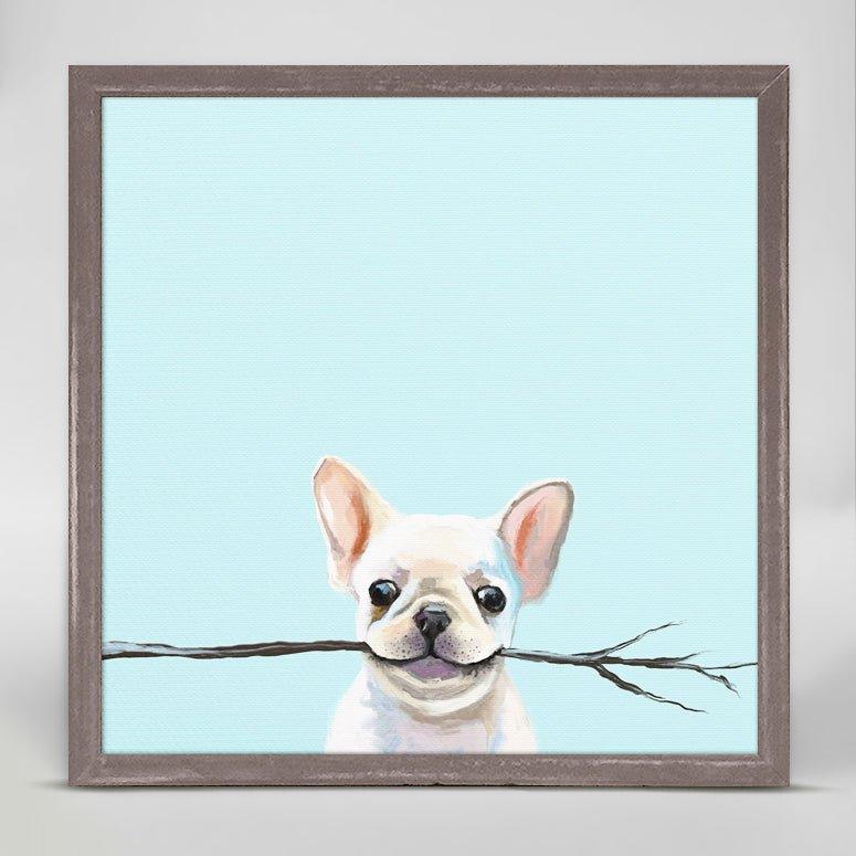 Best Friend - Frenchie Fetch Mini Framed Canvas - GreenBox Art