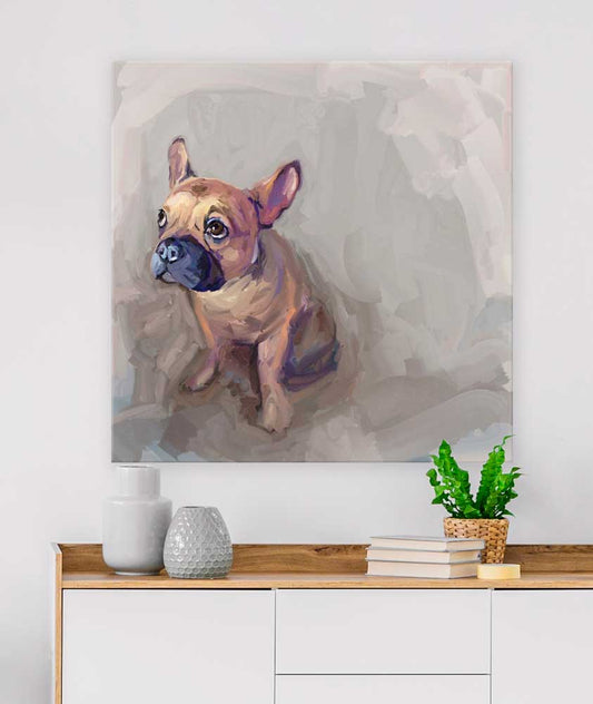 Best Friend - Frenchie Love Canvas Wall Art - GreenBox Art