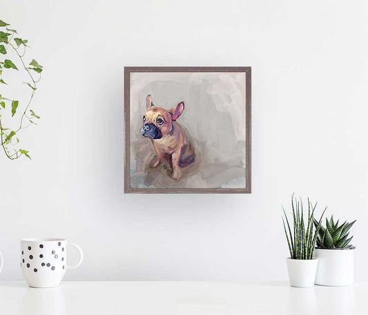 Best Friend - Frenchie Love Mini Framed Canvas - GreenBox Art