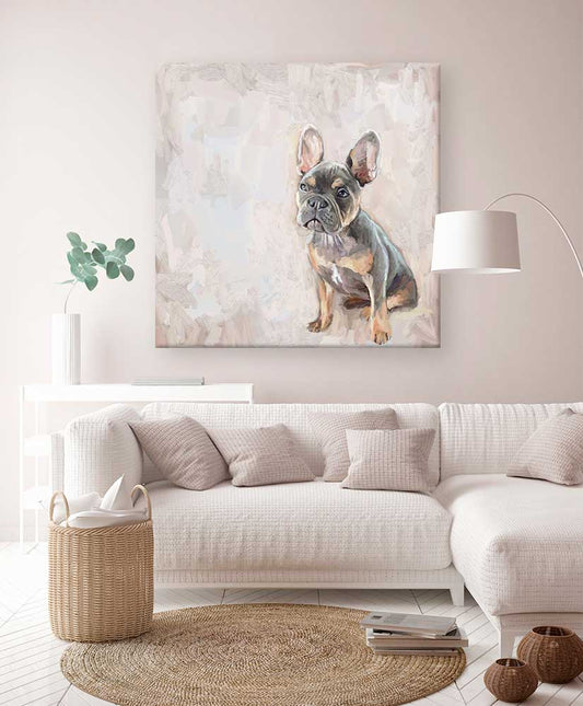 Best Friend - Frenchie Moment Canvas Wall Art - GreenBox Art