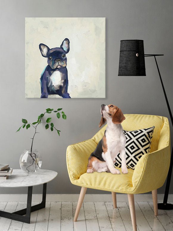 Best Friend - Frenchie Pup Canvas Wall Art - GreenBox Art