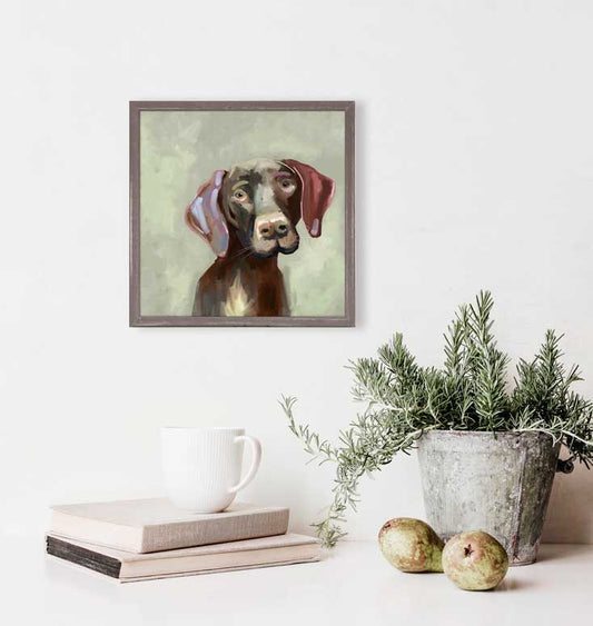 Best Friend - German Short-Haired Pointer Mini Framed Canvas - GreenBox Art