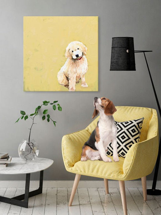 Best Friend - Golden Doodle Canvas Wall Art - GreenBox Art