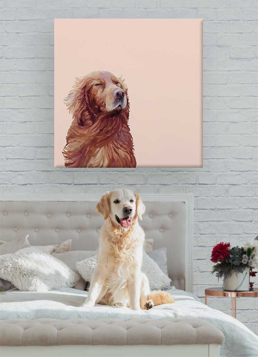 Best Friend - Golden Peace Canvas Wall Art - GreenBox Art