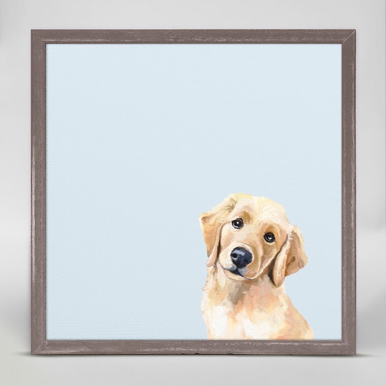 Best Friend - Golden Puppy Mini Framed Canvas - GreenBox Art