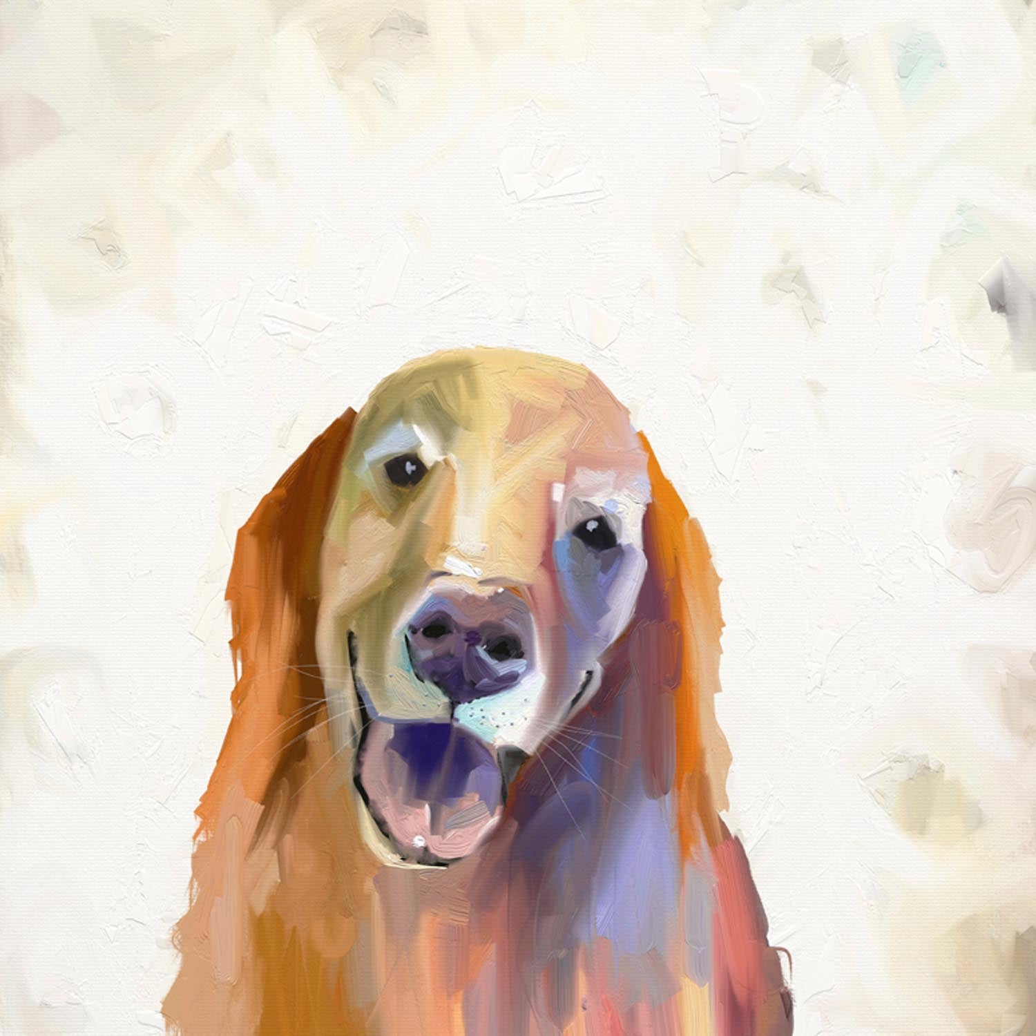 Best Friend - Golden Retriever Canvas Wall Art - GreenBox Art