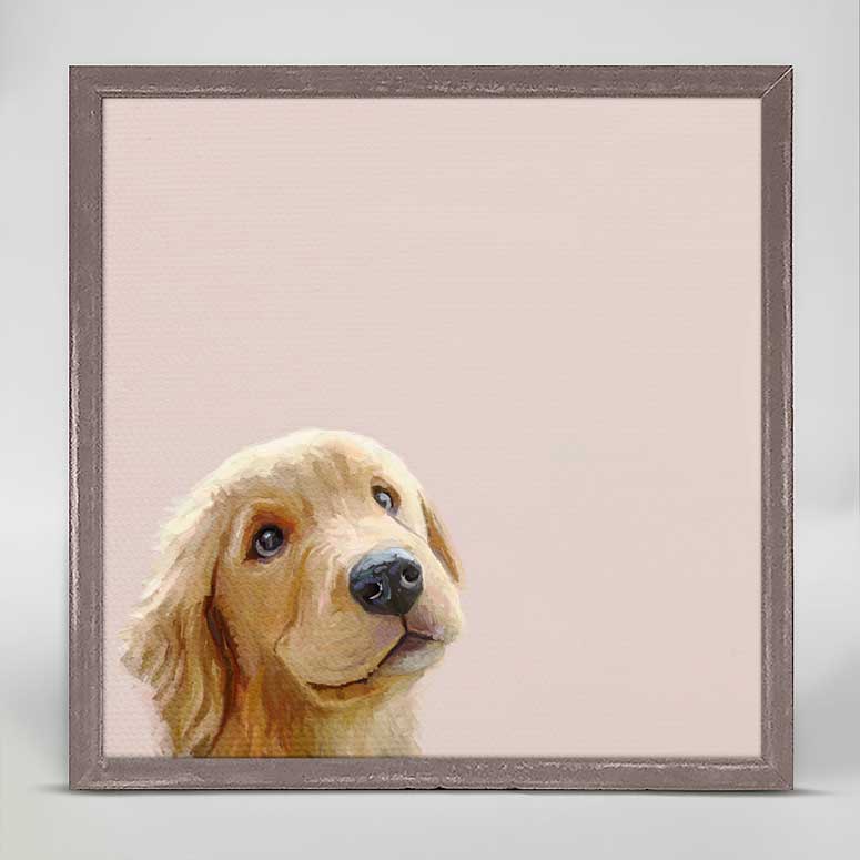 Best Friend - Golden Retriever Eyes Mini Framed Canvas - GreenBox Art