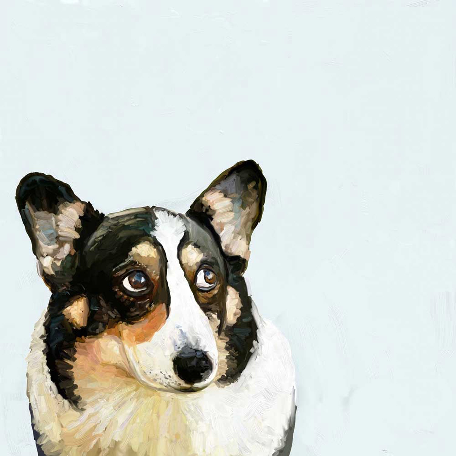 Best Friend - Good Boy Tri Corgi Canvas Wall Art - GreenBox Art