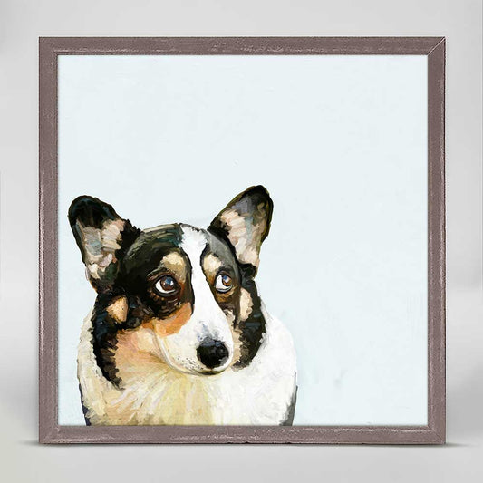 Best Friend - Good Boy Tri Corgi Mini Framed Canvas - GreenBox Art