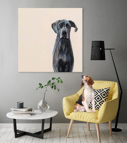 Best Friend - Great Dane Canvas Wall Art - GreenBox Art