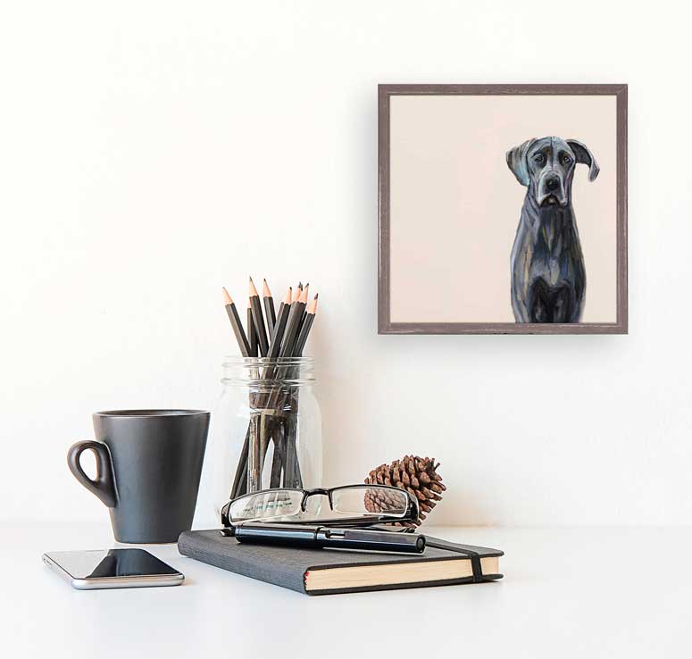 Best Friend - Great Dane Mini Framed Canvas - GreenBox Art