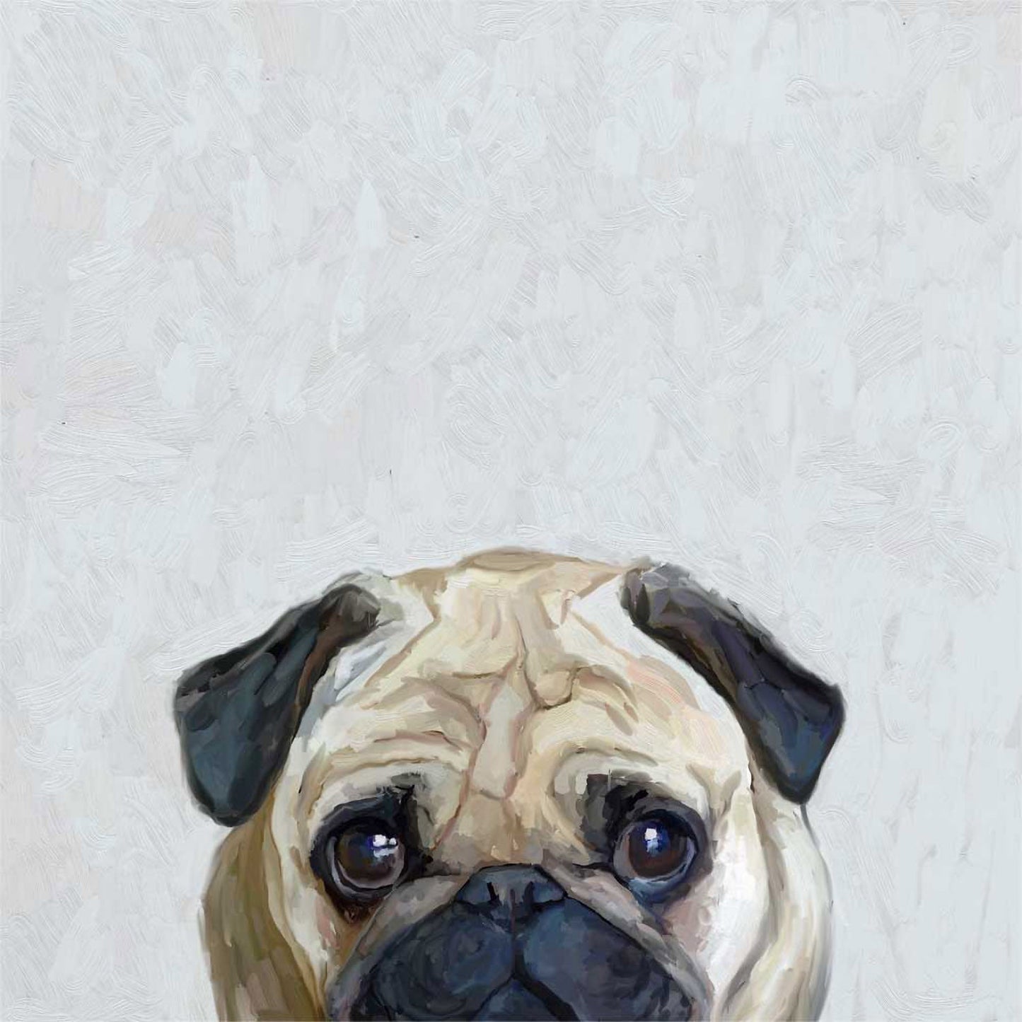 Best Friend - Hugs Needed Pug Canvas Wall Art - GreenBox Art