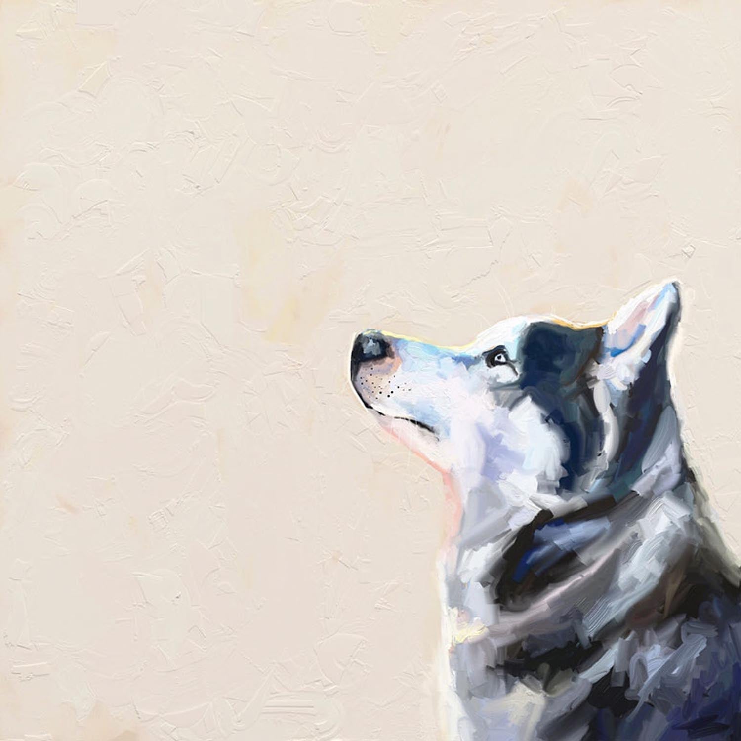 Best Friend - Husky Canvas Wall Art - GreenBox Art