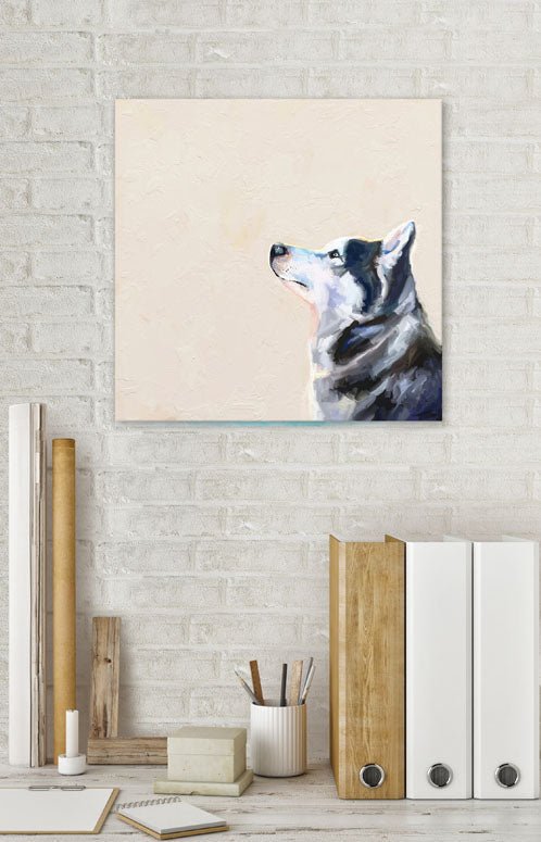 Best Friend - Husky Canvas Wall Art - GreenBox Art