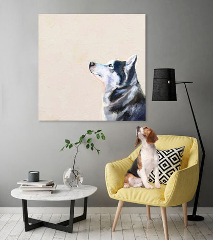 Best Friend - Husky Canvas Wall Art - GreenBox Art