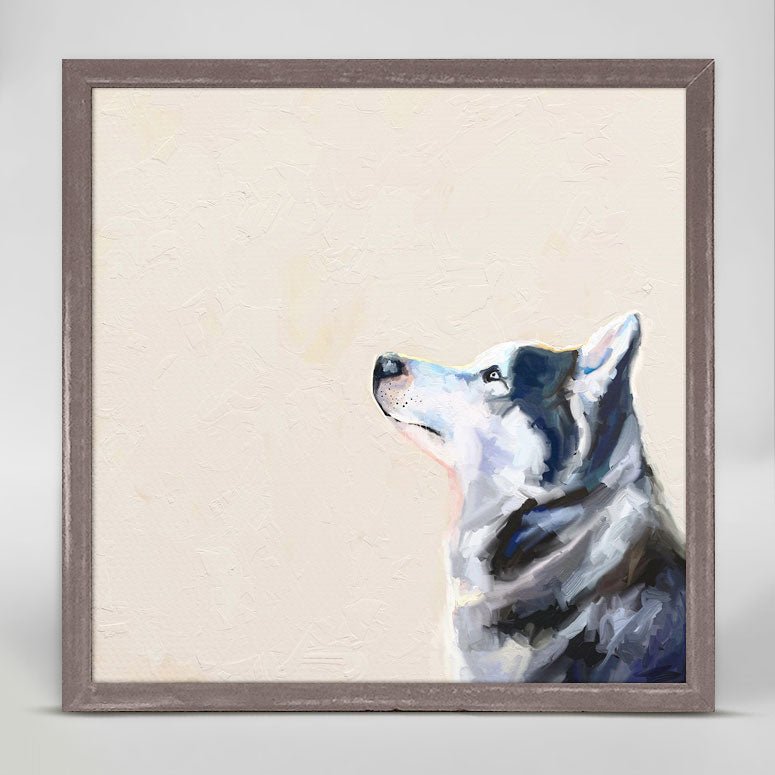 Best Friend - Husky Mini Framed Canvas - GreenBox Art