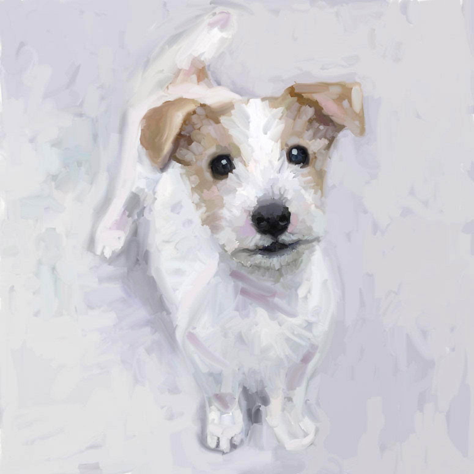 Best Friend - Jack Russell Pup Canvas Wall Art - GreenBox Art