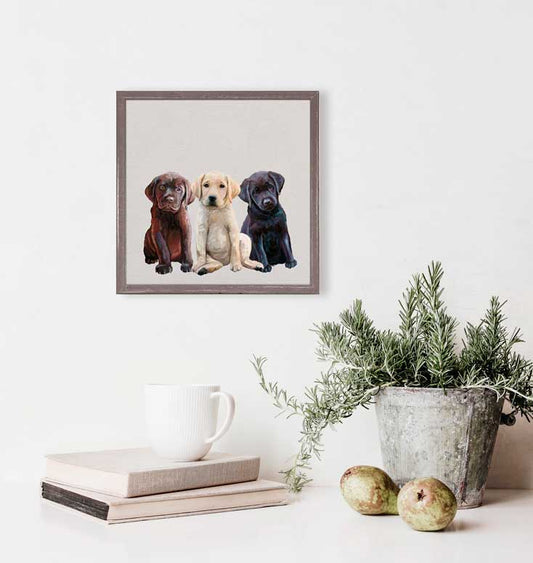 Best Friend - Lab Puppies Mini Framed Canvas - GreenBox Art