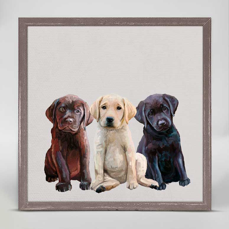 Best Friend - Lab Puppies Mini Framed Canvas - GreenBox Art