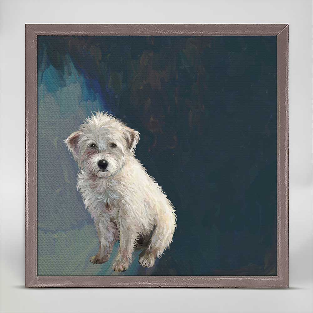 Best Friend - Little Scruffy Dog Mini Framed Canvas - GreenBox Art