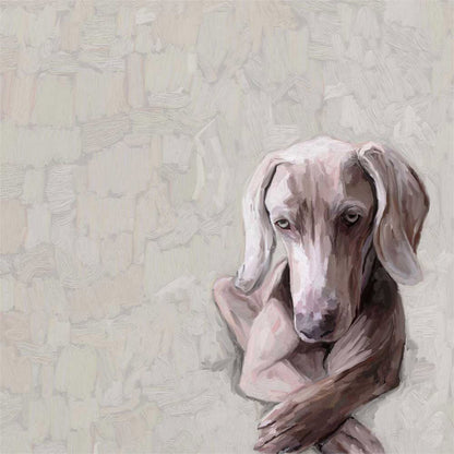 Best Friend - Long Day Weimaraner Canvas Wall Art - GreenBox Art