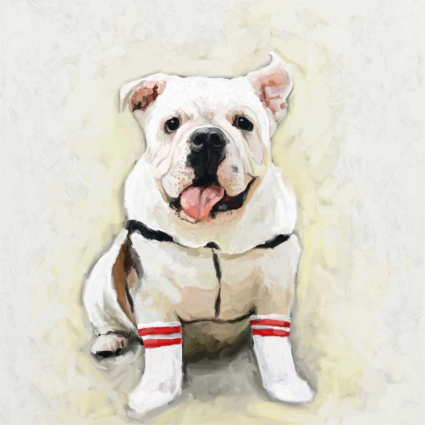 Best Friend - Luther The Bulldog Canvas Wall Art - GreenBox Art