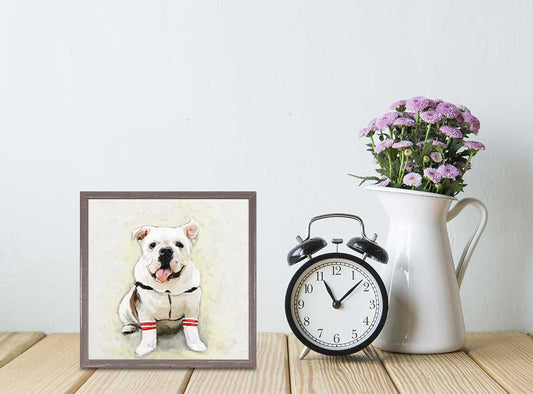 Best Friend - Luther The Bulldog Mini Framed Canvas - GreenBox Art