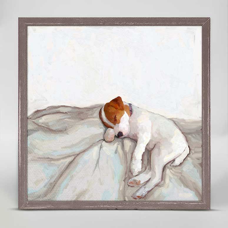 Best Friend - Napping Jack Russell Mini Framed Canvas - GreenBox Art