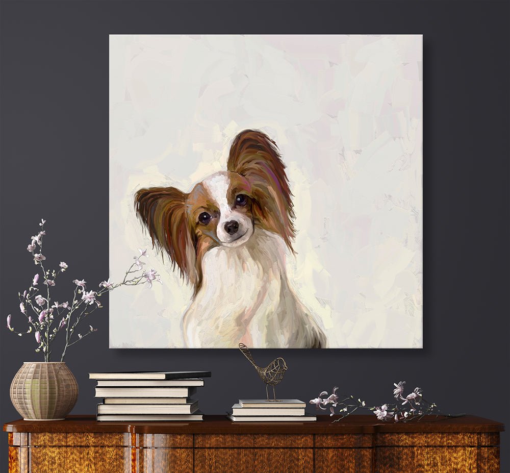 Best Friend - Papillon Canvas Wall Art - GreenBox Art