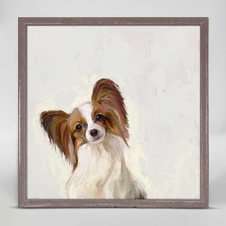 Best Friend - Papillon Mini Framed Canvas - GreenBox Art