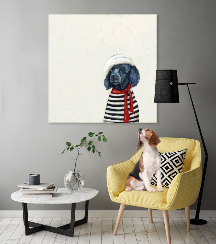 Best Friend - Parisian Poodle Canvas Wall Art - GreenBox Art