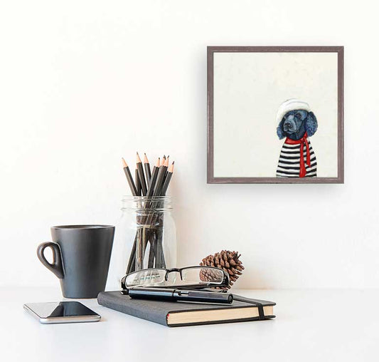 Best Friend - Parisian Poodle Mini Framed Canvas - GreenBox Art