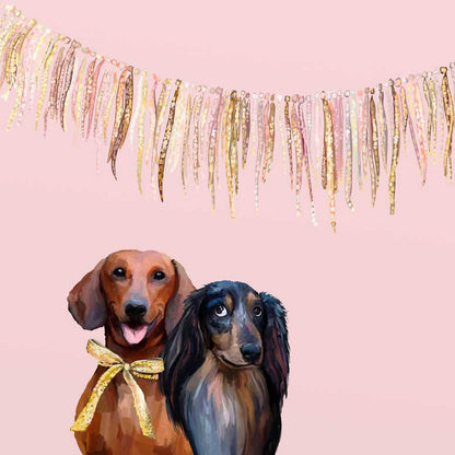 Best Friend - Party Doxies Canvas Wall Art - GreenBox Art