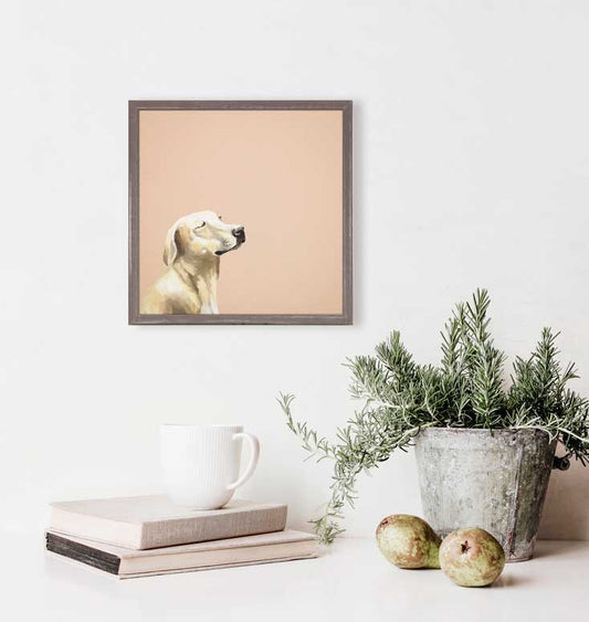 Best Friend - Peaceful Yellow Lab Mini Framed Canvas - GreenBox Art