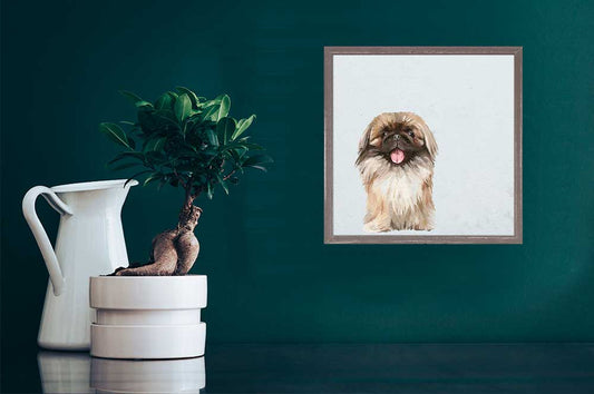 Best Friend - Pekingese Mini Framed Canvas - GreenBox Art