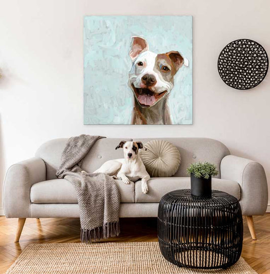 Best Friend - Pit Bull 1 Canvas Wall Art - GreenBox Art