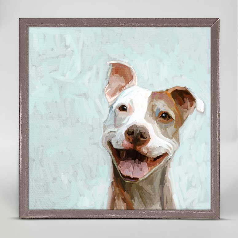 Best Friend - Pit Bull 1 Mini Framed Canvas - GreenBox Art