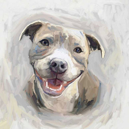 Best Friend - Pit Bull 3 Canvas Wall Art - GreenBox Art