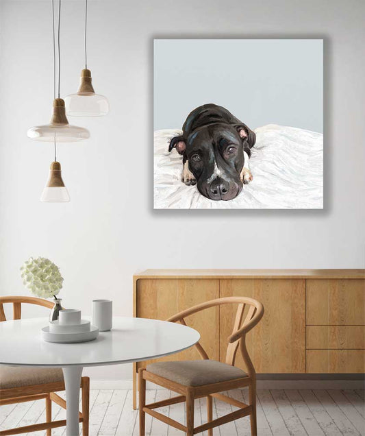 Best Friend - Pittie Love Canvas Wall Art - GreenBox Art