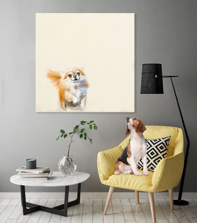 Best Friend - Pomeranian Canvas Wall Art - GreenBox Art